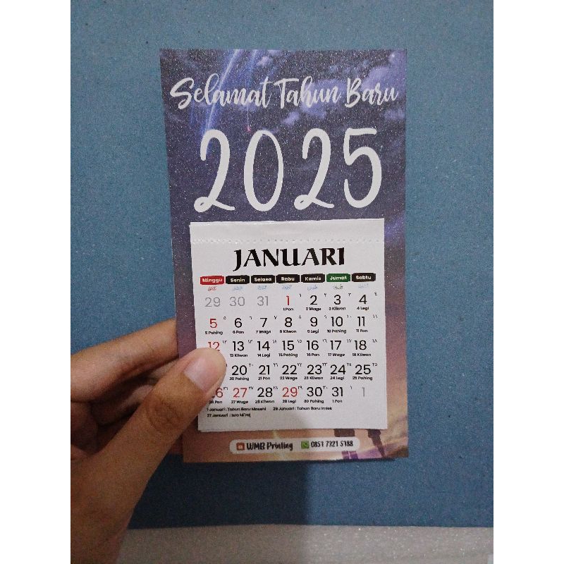 Jual Kalender Mini Magnet / Tempelan Kulkas / Custom / Foto / Souvenir ...