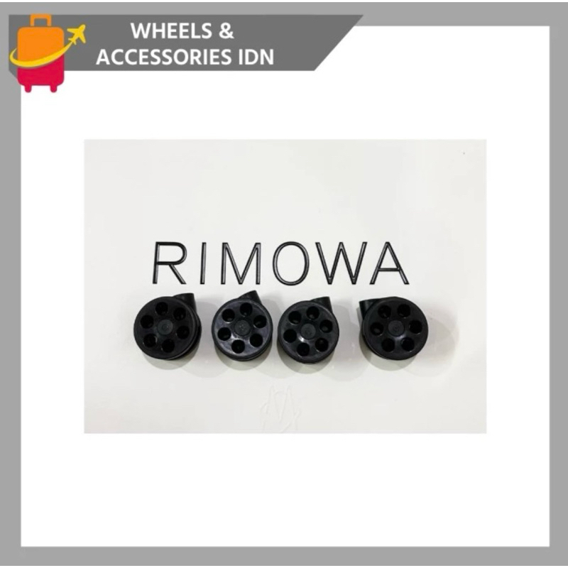 Jual 4 roda black rimowa besar replacement wheel | Shopee Indonesia