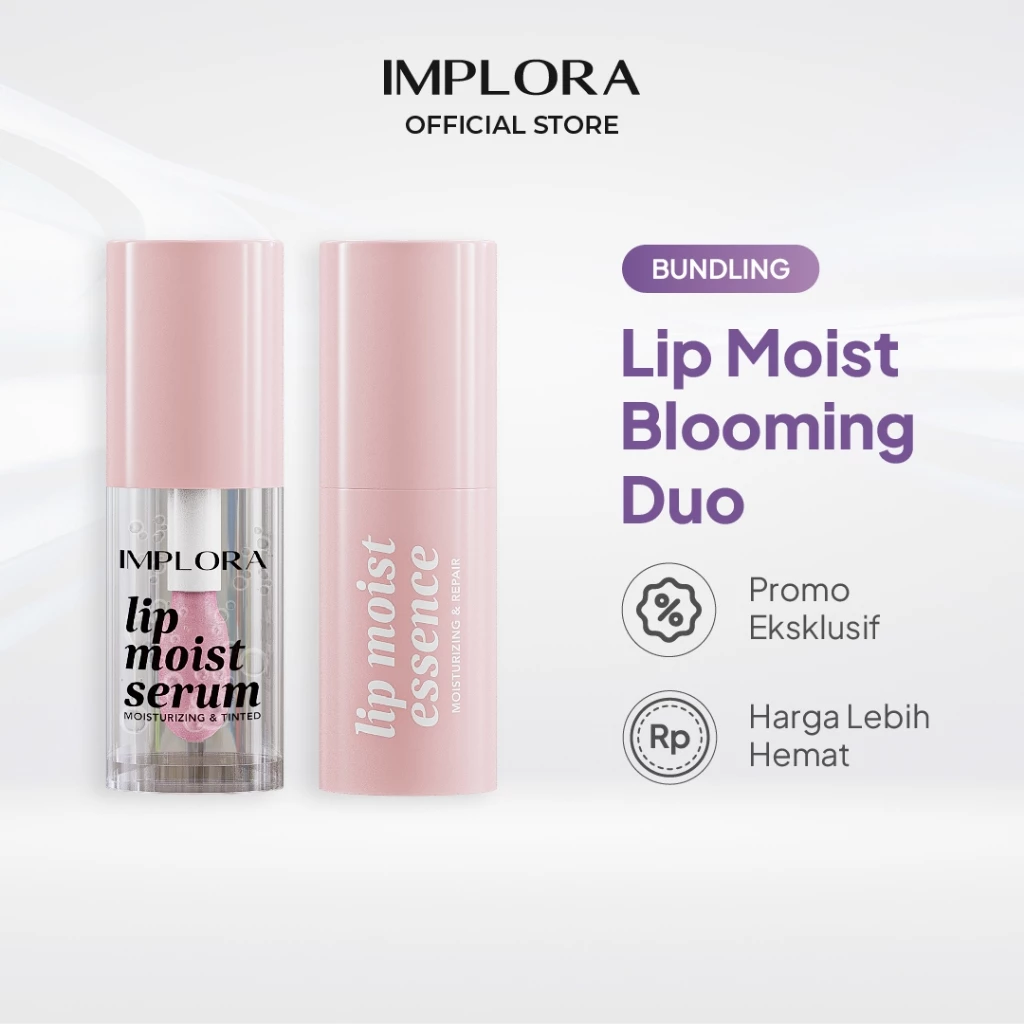 Implora Lip Moist Blooming Duo: Lip Balm dan Lip Tint untuk Kelembapan Bibir