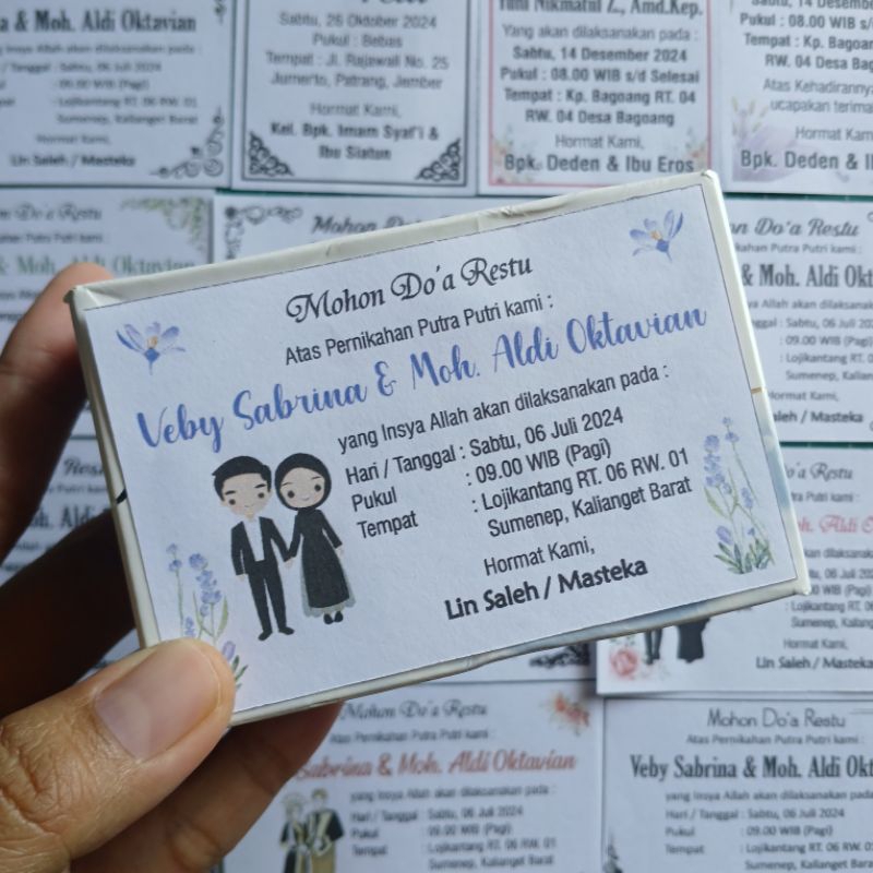 Jual [ISI 100 KERTAS TEBAL] UNDANGAN MINI UNDANGAN KOPI | UNDANGAN MINI ...