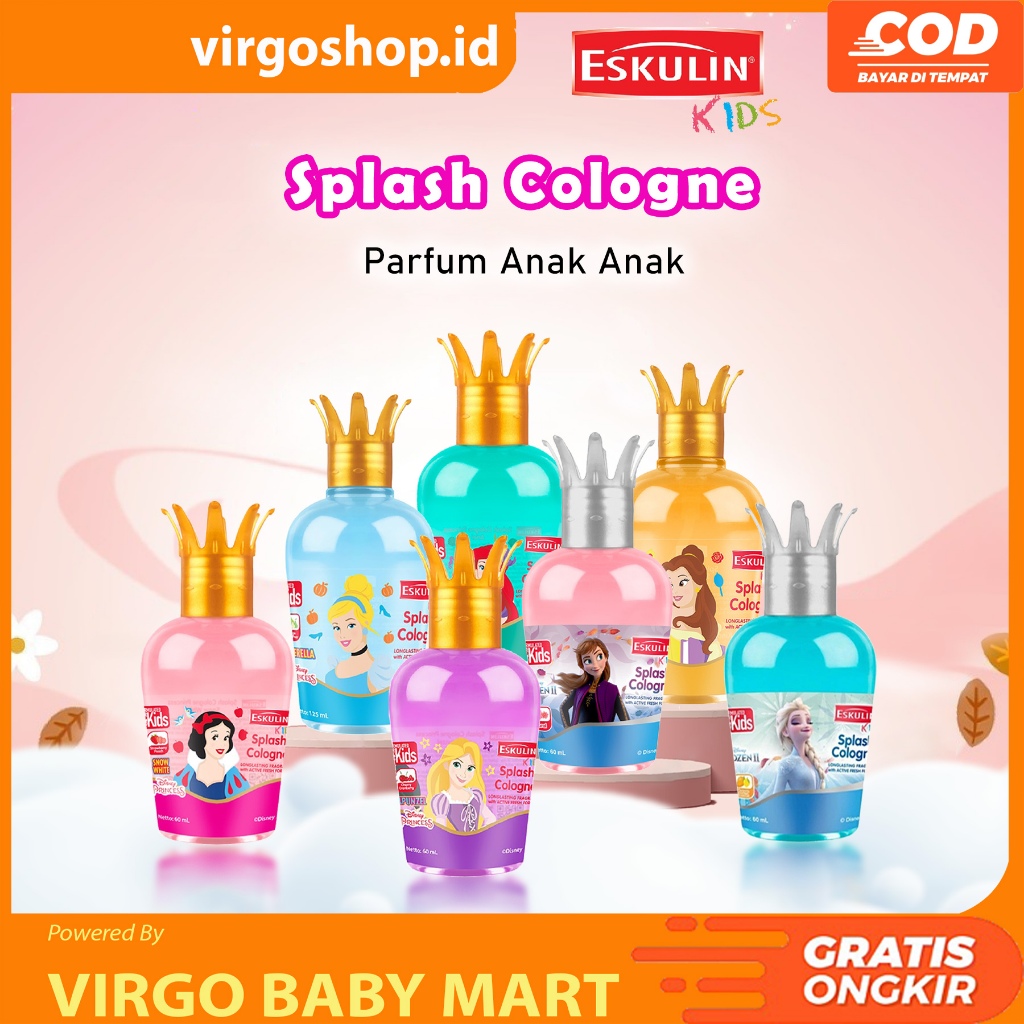 Jual Eskulin Kids Splash Cologne Parfum Anak Anak Cinderella Rapunzel ...