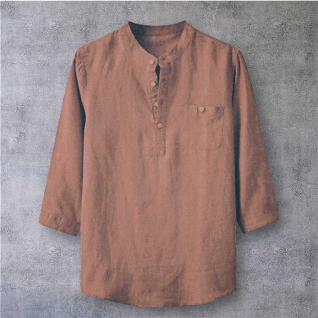 Baju Koko Pria Kemko Lengan 3/4 Size Jumbo Bahan Katun Cigaret Size XXL XXXL XXXXL XXXXXL