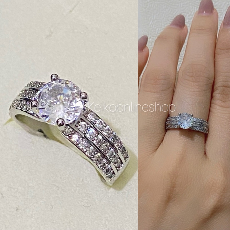 Cincin solitaire single diamond shop