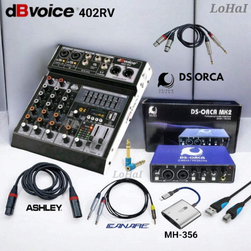 Jual Paket Mixer Audio dBvoice 402RV Audio Interface DS ORCA MK2 Live ...