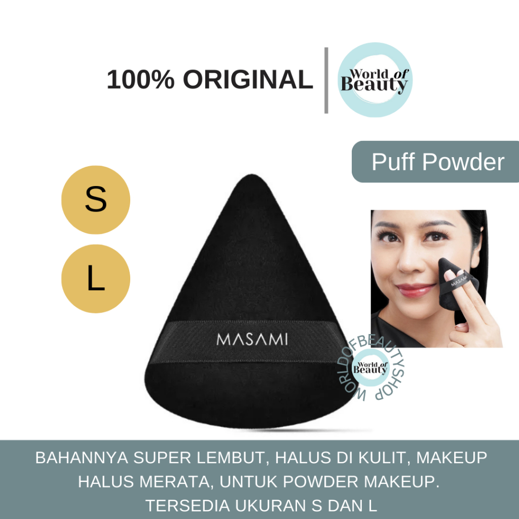Jual WOBS | ORIGINAL MASAMI Slim Triangle Cotton Puff / Ultra Triangle ...