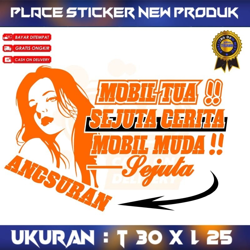 Jual Cod Stiker Hologram Kata Kata Angsuran Stiker Kaca Body Bak Pikup ...