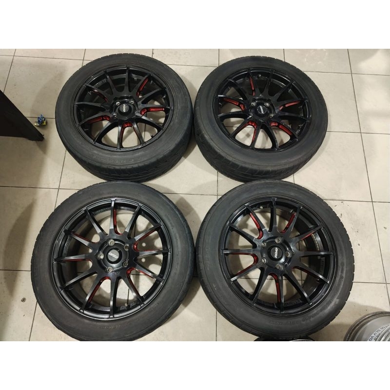 Jual VELG SEKEN RAYS R17X7,5 HOLE 5X114,3 ET45 BAN 215/55 R17 INNOVA ...