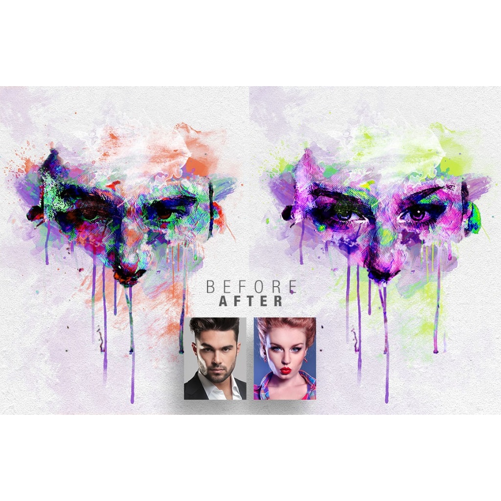 Jual Photoshop Template - Canvas Color Paint Photo Template | Shopee ...