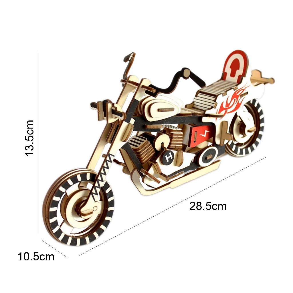 Jual Wooden Puzzle - 3D Puzzle Kayu Kendaraan - DIY - simulation motor ...