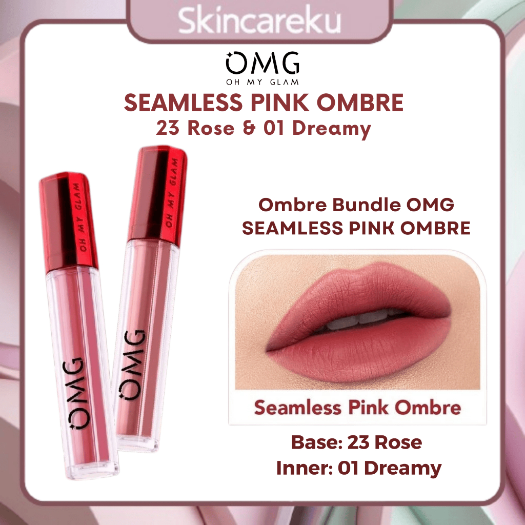 Jual OMG Paket Ombre Mattelast Lip Cream Seamless Pink Ombre Shade 23 ...