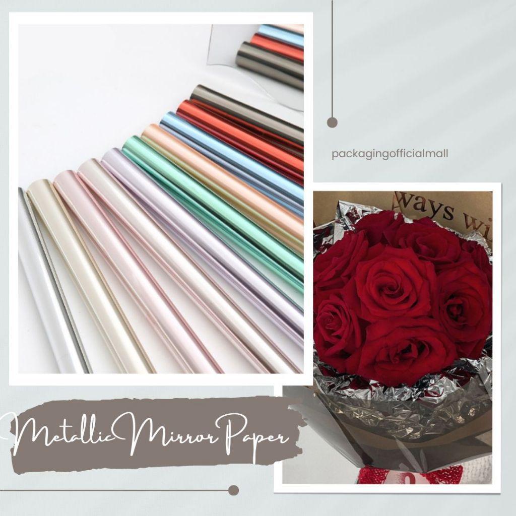 Jual METALLIC MIRROR PAPER / CELLOPHANE / FLORIST PAPER / KERTAS BUKET ...