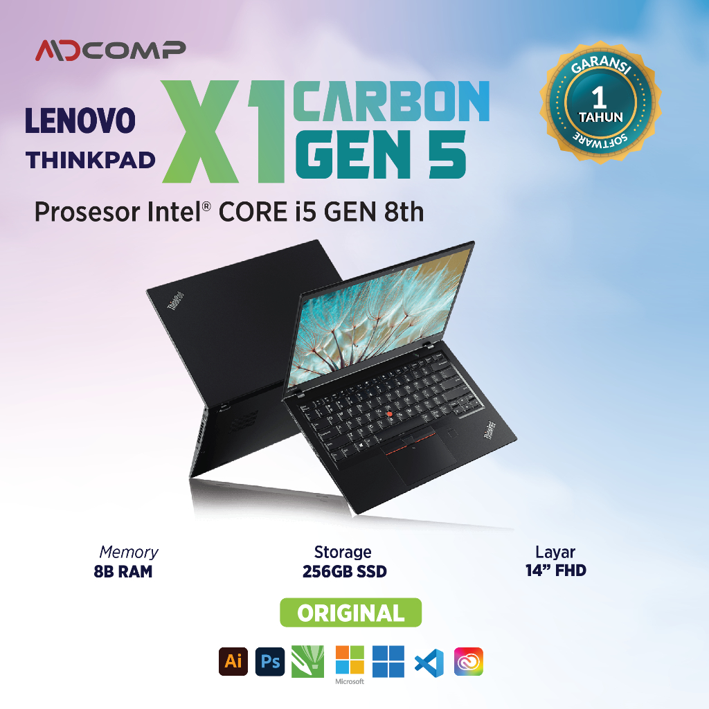 Jual Laptop Lenovo Thinkpad X1 Carbon 5th intel Core i7 Gen7