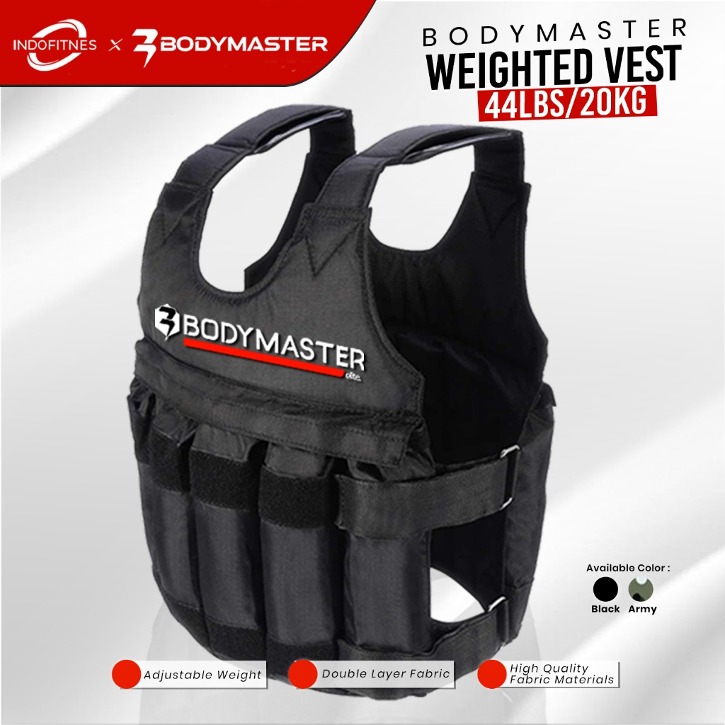Jual BODYMASTER Weighted Vest 20Kg BM-E233 Jaket Rompi Pemberat