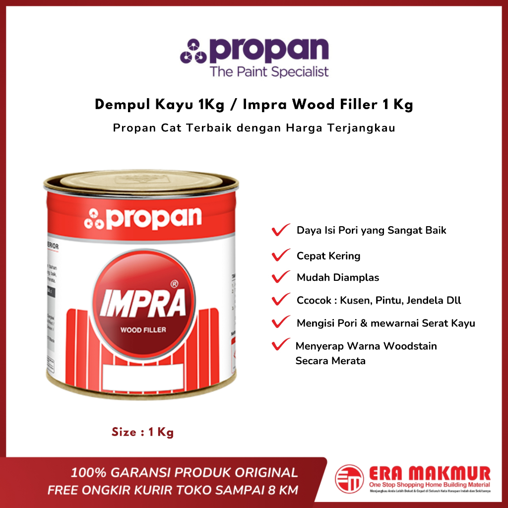 Jual PROPAN – Dempul Kayu 1Kg / Impra Wood Filler 1 Kg | Shopee Indonesia