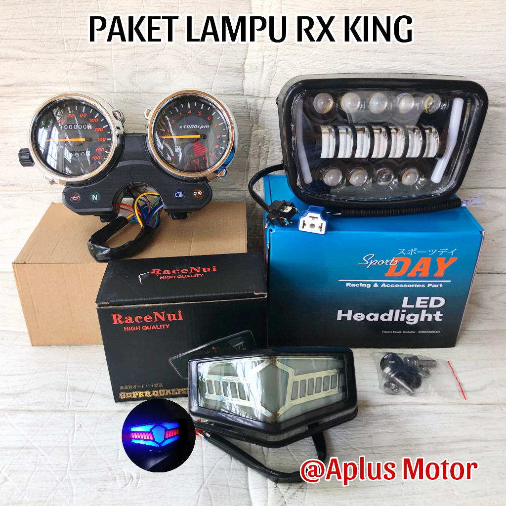 Jual PAKET RX KING LAMPU 16 LED SET SPIDOMETER ANALOG PLUS STOPLAMP RX ...