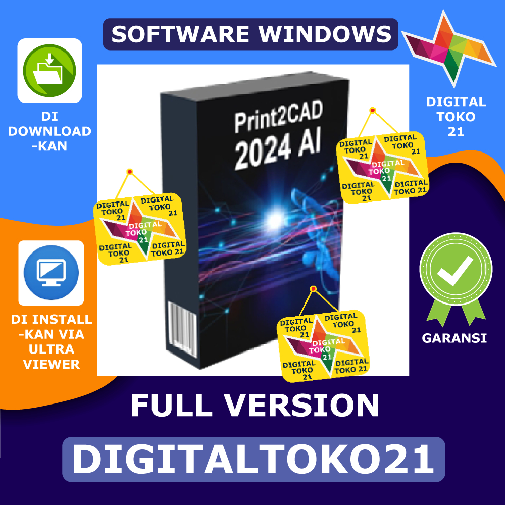 Jual [Diinstallkan] Print2CAD 2024 AI v24.21 (x64) Full Version ...