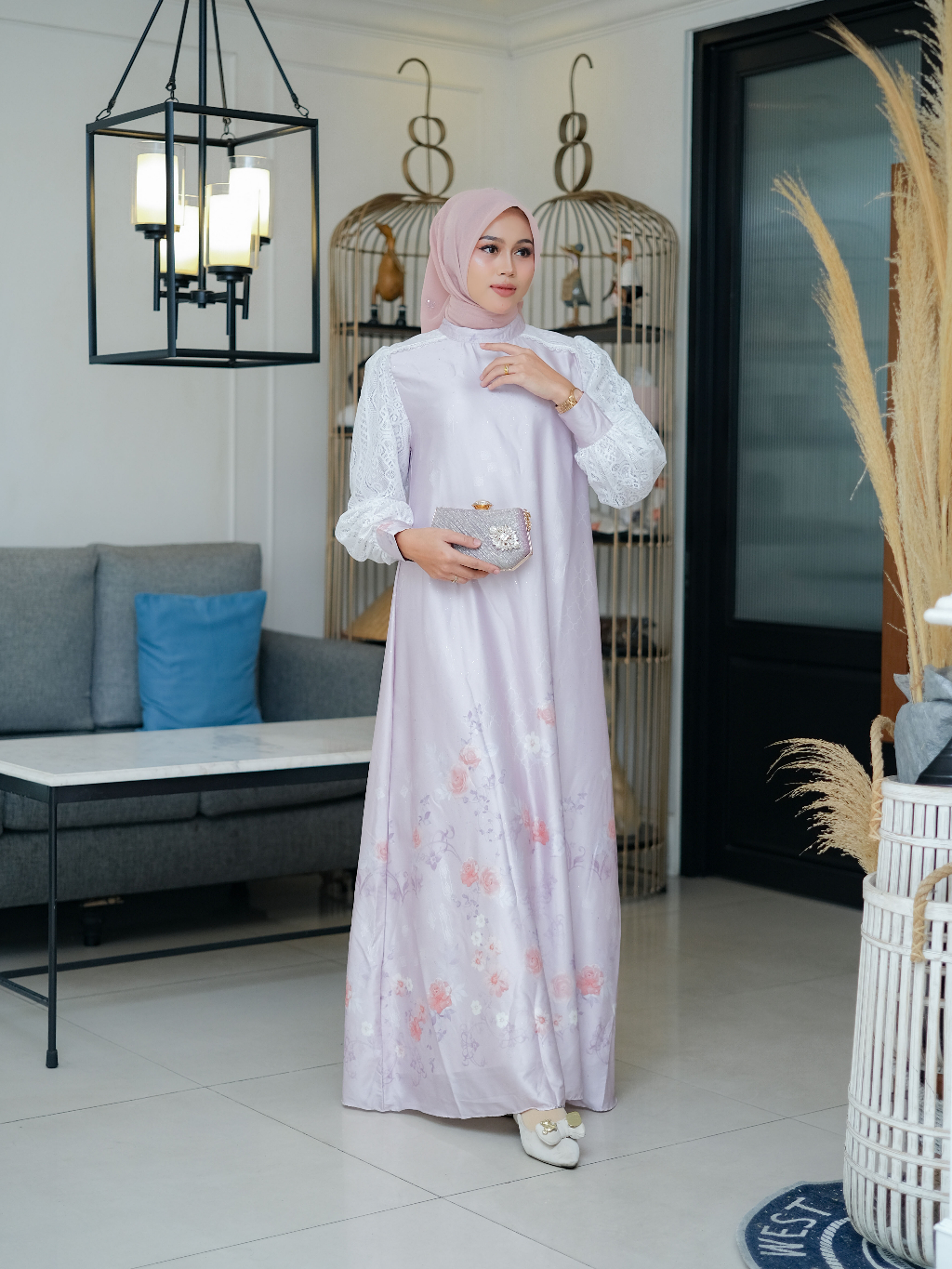 Jual Serayaofficiall - Raya Dress Gamis Aruna Wanita Motif Kekinian ...
