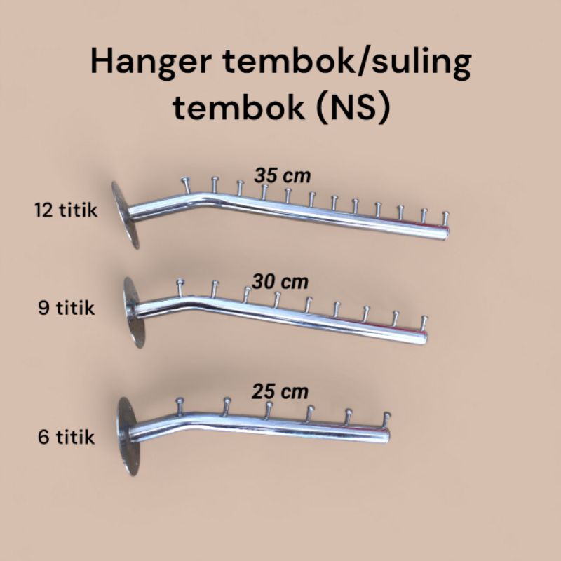 Jual HANGER TEMBOK / SULING TEMBOK (NS) 12titik, 9titik, 6titik ...