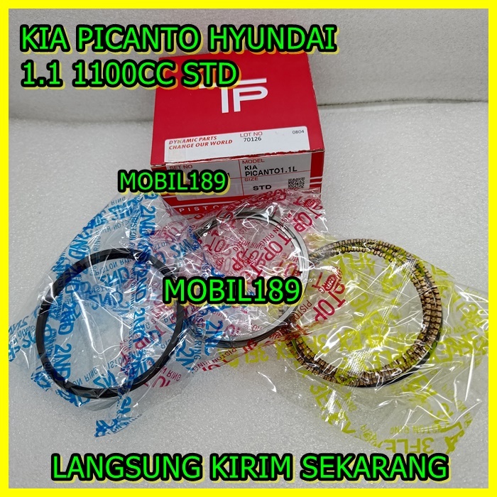 Jual RING STANG SEHER PISTON KIA PICANTO HYUNDAI 1.1 1100CC STD STANDAR ...