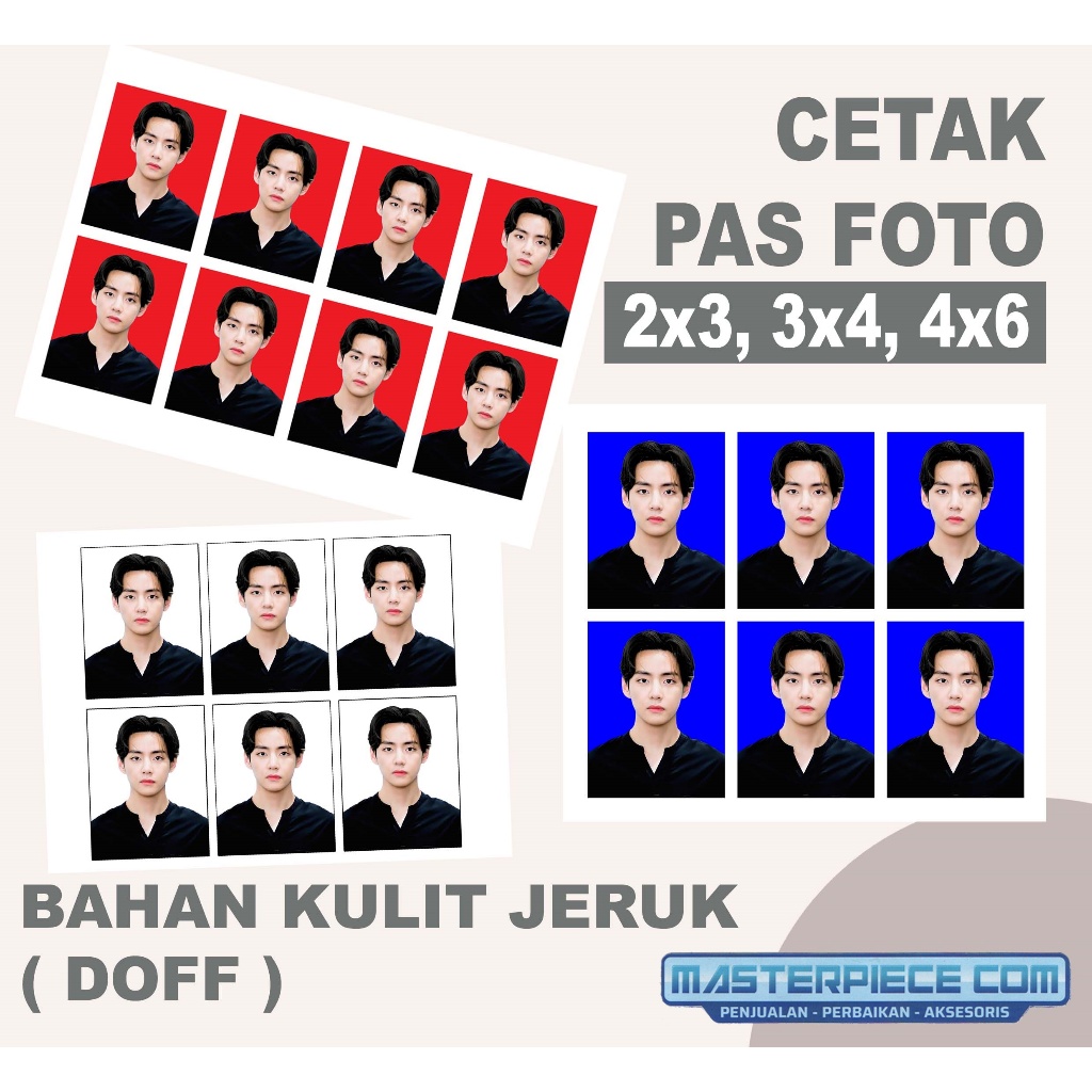 Jual Cuci Cetak Pas Foto/ Print Foto | Rubah Warna Background | ganti ...