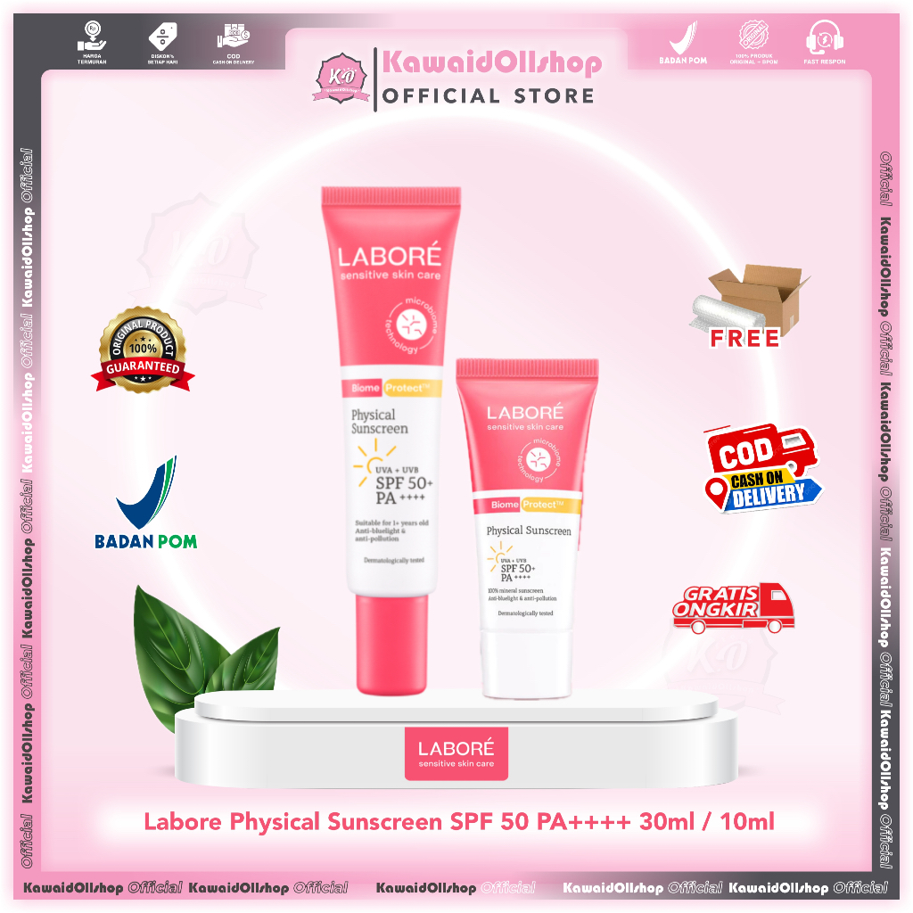Jual Labore Physical Sunscreen SPF 50 PA++++ | Shopee Indonesia