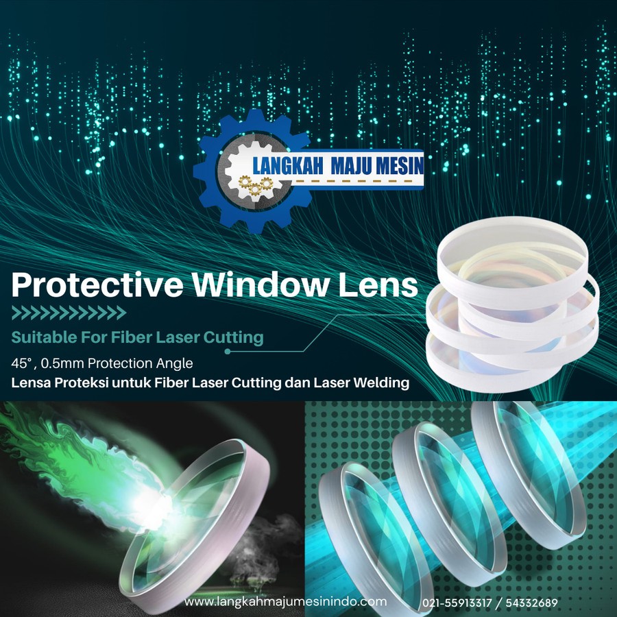 Jual Protective Window Lens for Fiber Laser Cutting Lensa Laser Cutting ...