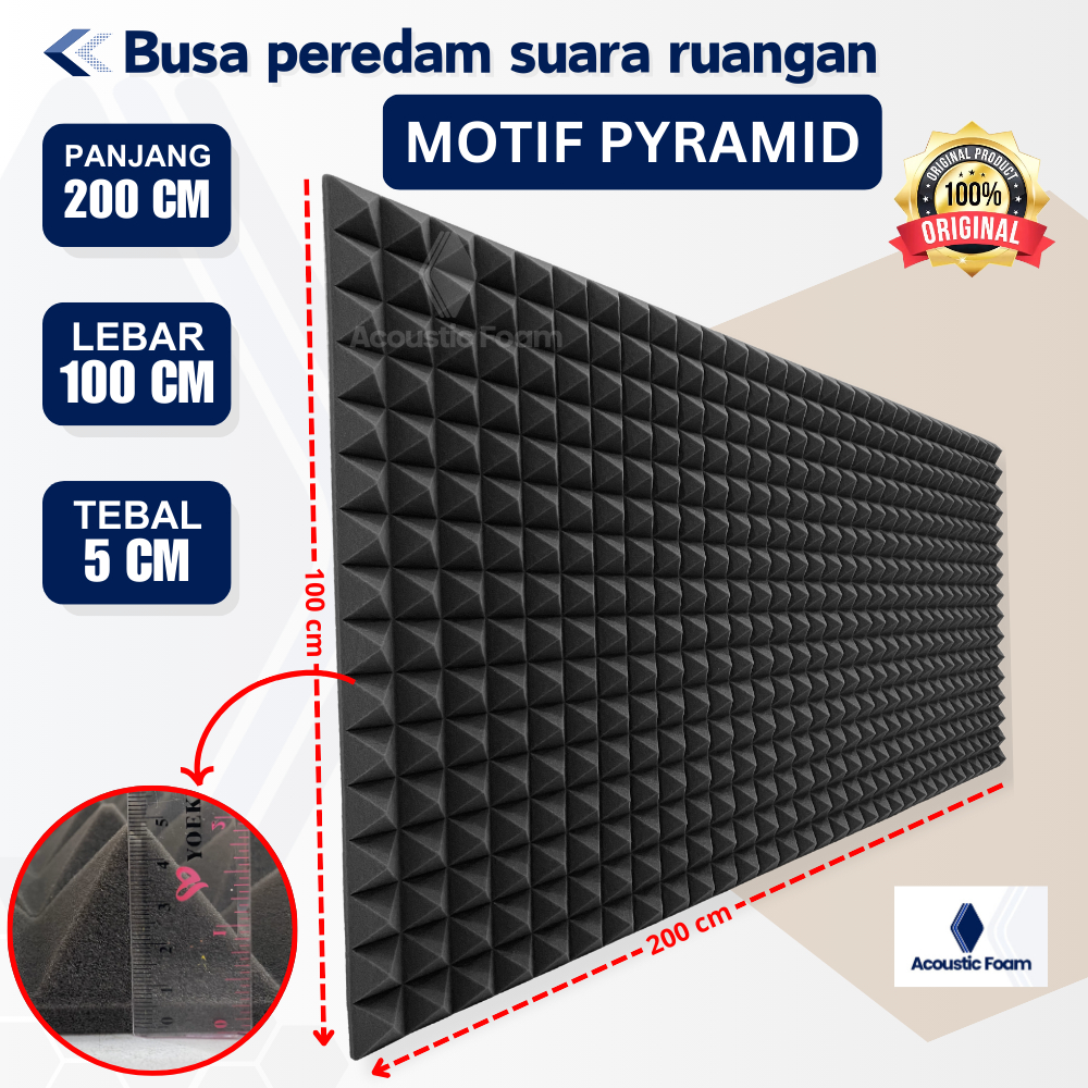 Jual Busa Peredam Suara Ruangan Model Pyramid Tebal 5 cm Acoustik Foam ...