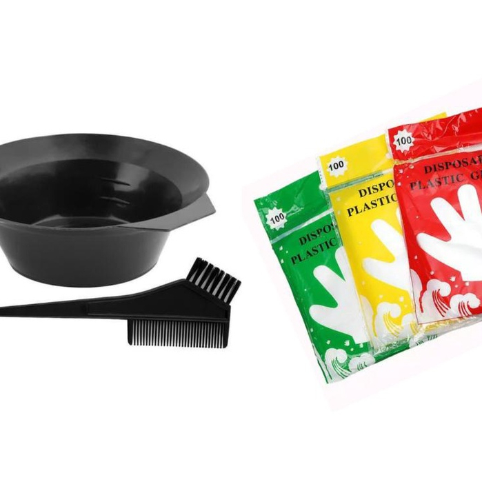 Jual Perlengkapan Cat Rambut (Mangkok, Sisir Cat Rambut, Sarung Tangan ...