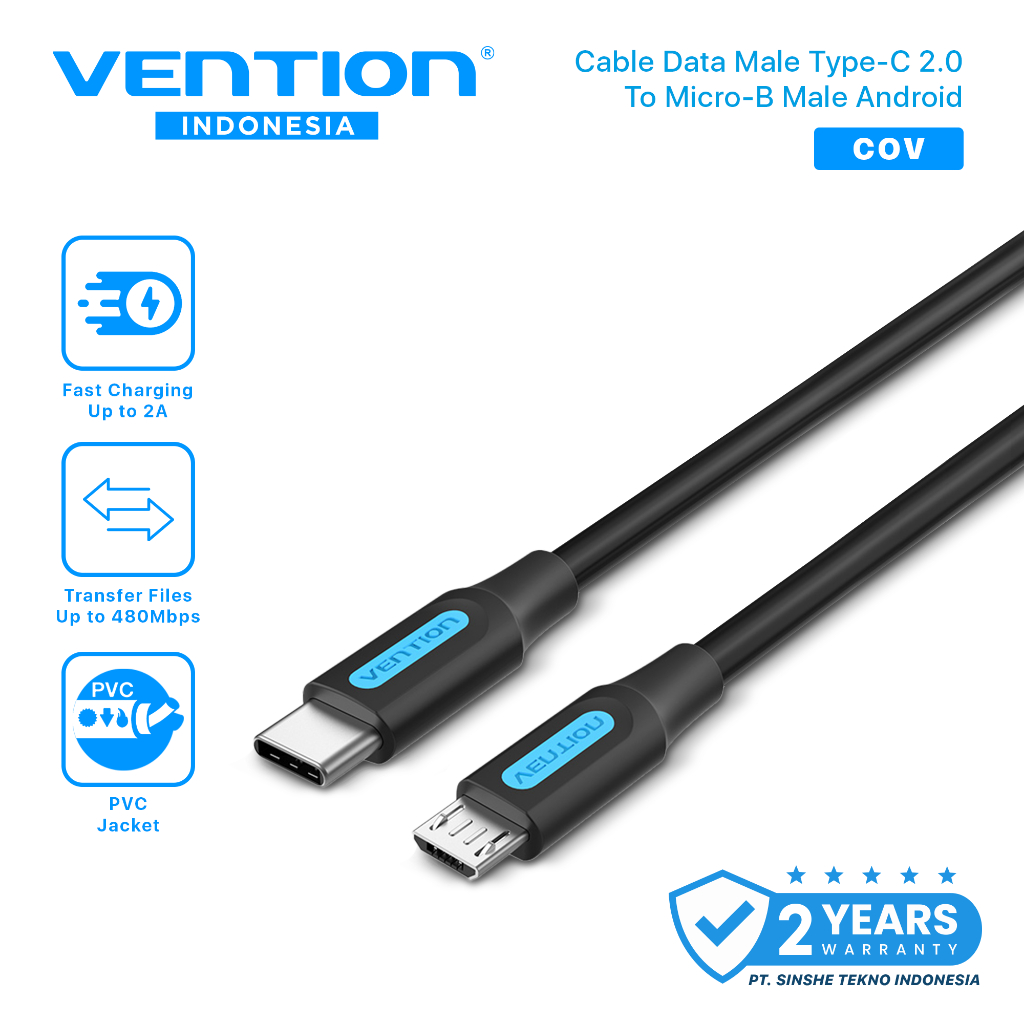 Jual Vention COV Kabel Data Charger USB Type C To Micro B Android ...