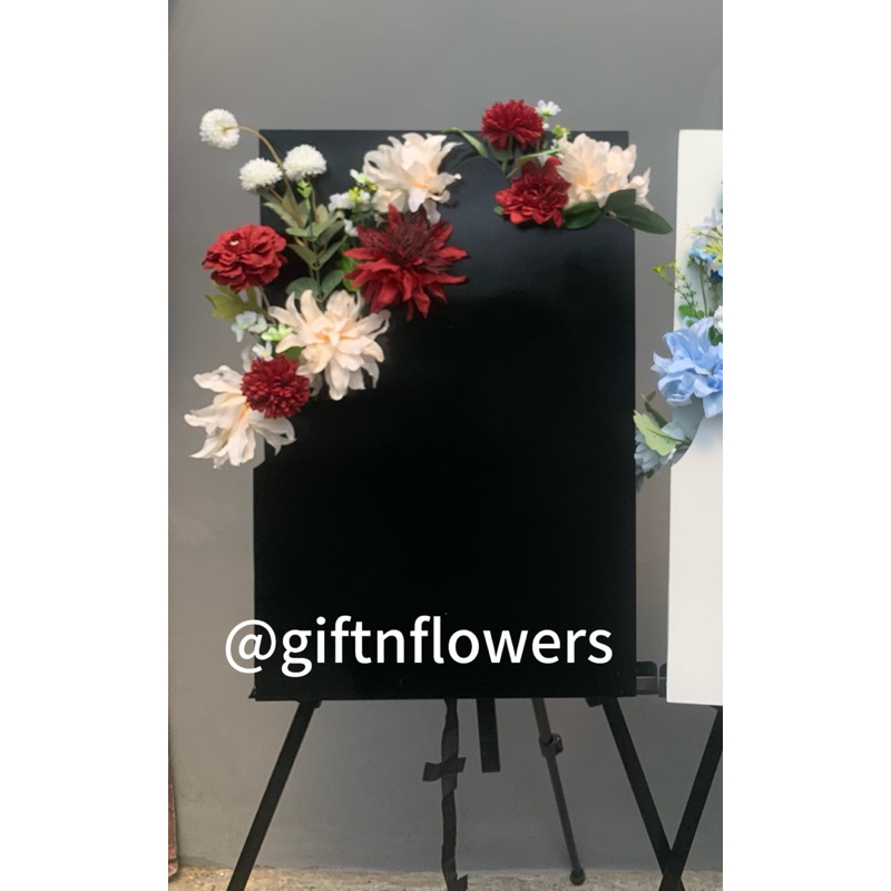 Jual Paket Komplit Flowers Box Sign Black 40x60cm / Papan Bunga Wisuda ...