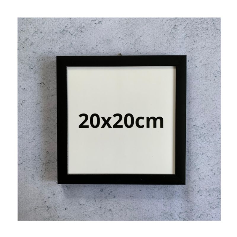 Jual bingkai pigura hitam fiber ukuran 20×20cm | Shopee Indonesia