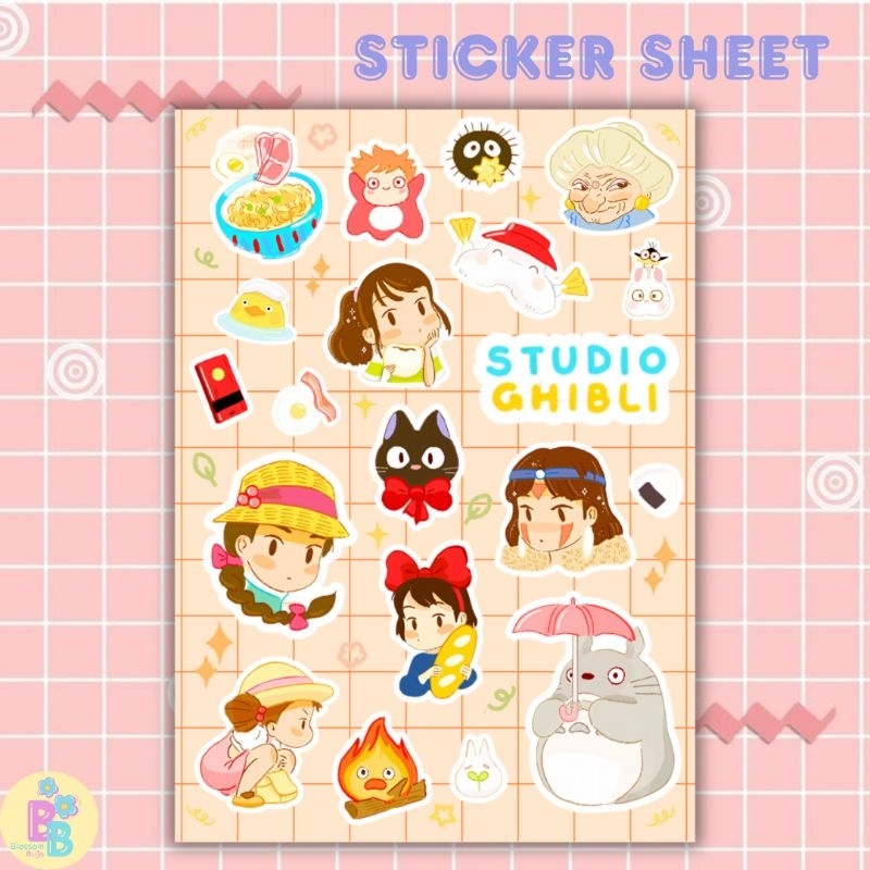 Jual studio ghibli sticker | ghibli sticker | waterproof | aesthetic ...