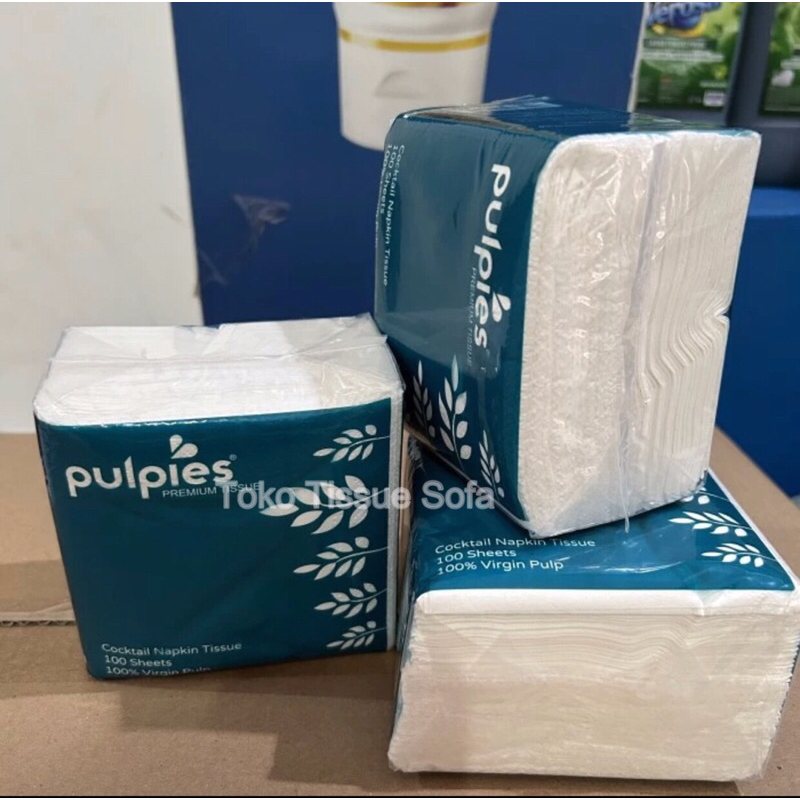Jual Tissue Pulpies Napkin Cocktail 2 ply 100 sheets (1 KARTON ISI 80 ...