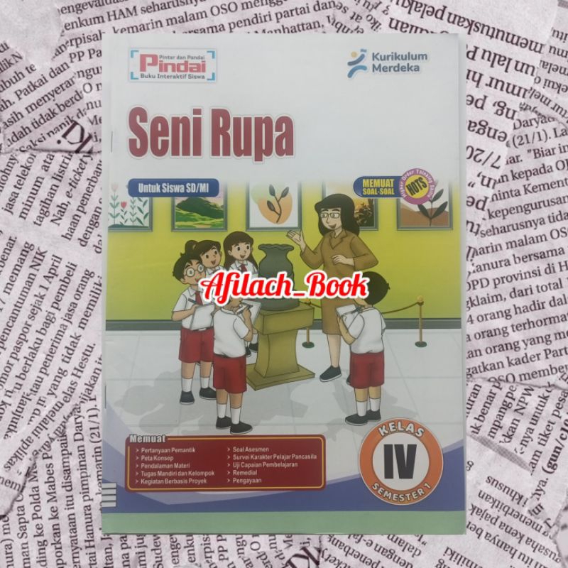 Jual Buku LKS Pindai Seni Rupa Kelas 4 Semester 1 Kurikulum Merdeka t/a ...