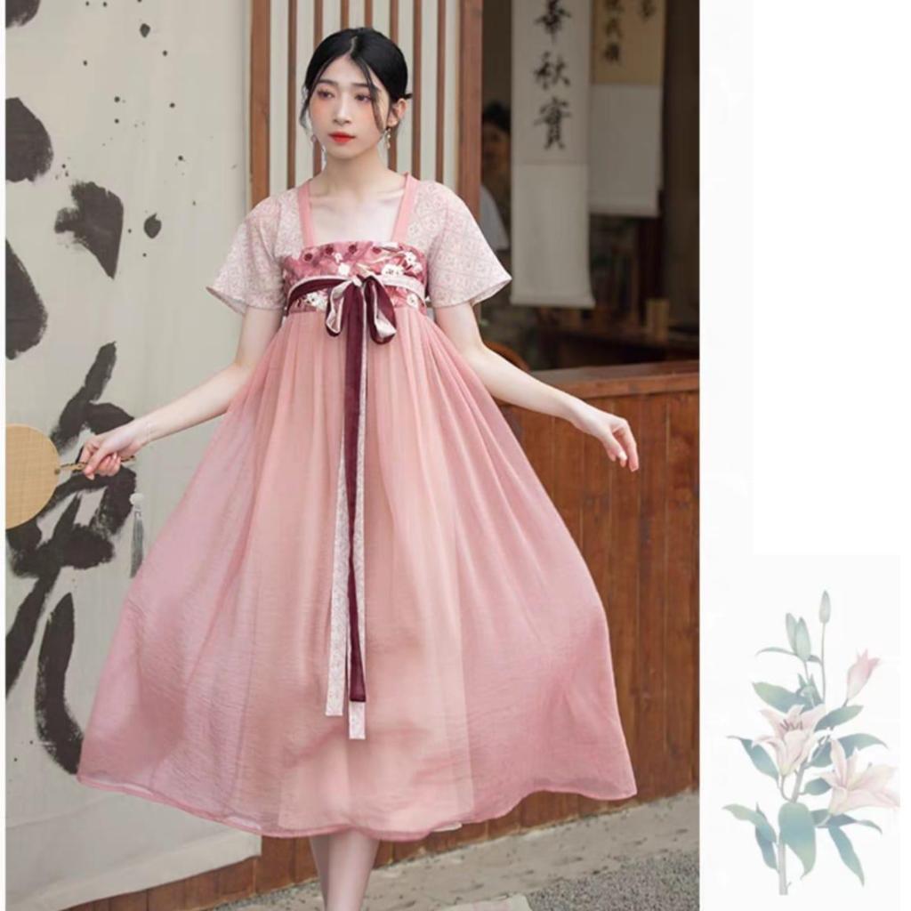 Jual TM 98005 Dress CNY Rongxi chest-high hanfu dress import | Shopee ...