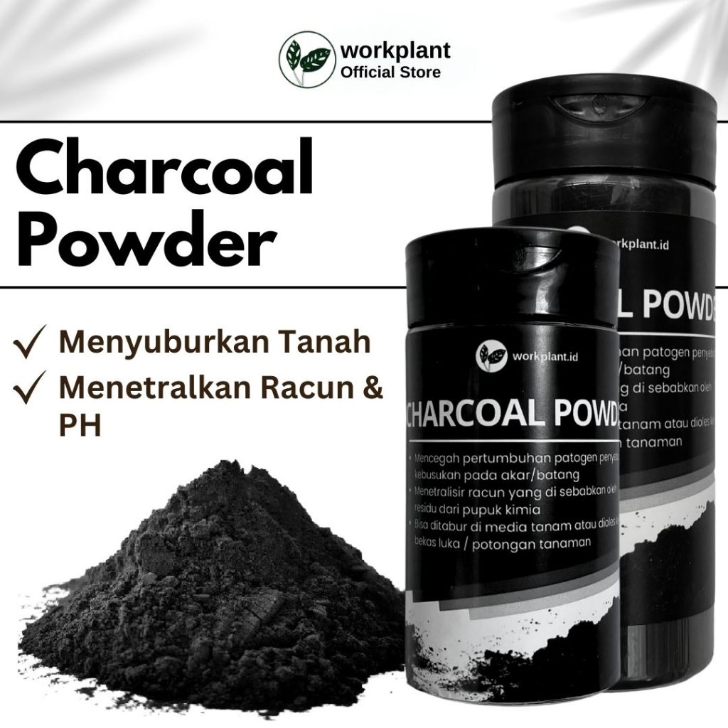 Jual Workplant - Charcoal Powder Serbuk Arang Kayu Penyubur Tanah ...
