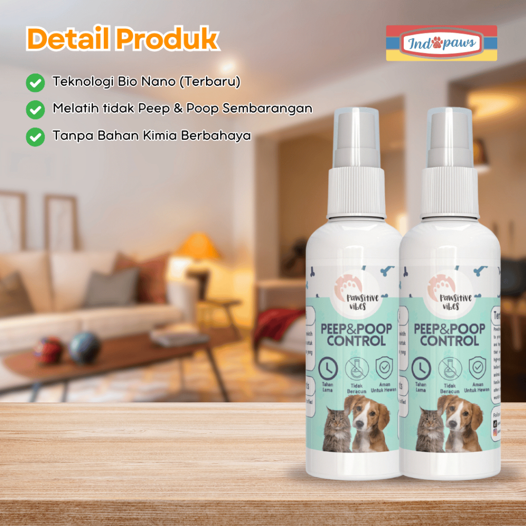Jual Indopaws Pee Poop Control Potty Training Spray 120ml - Spray ...