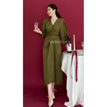 EOVEA Selin Dress Wanita Korean Style Casual Formal