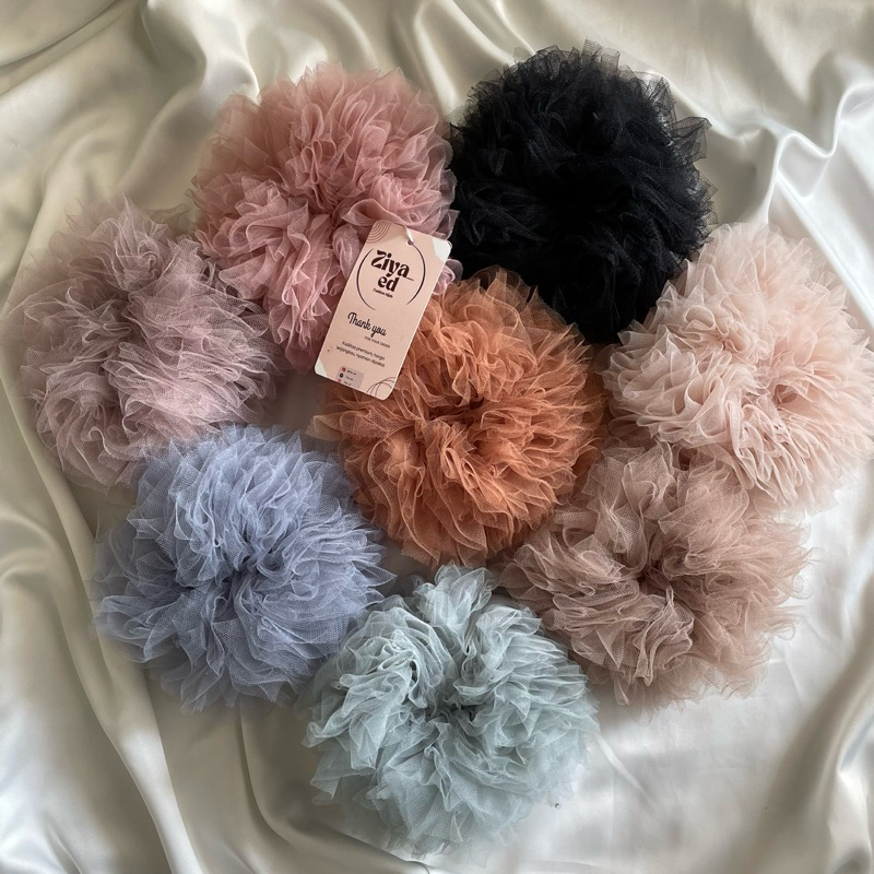Jual Scrunchie Hijab JUMBO cepol tile tulle premium ikat rambut anti ...
