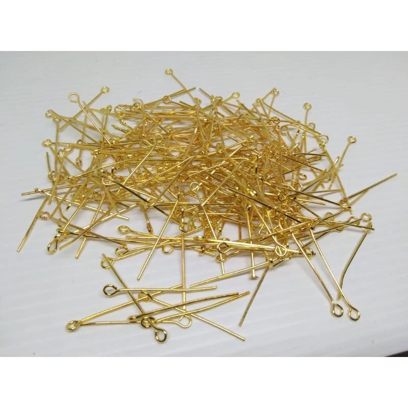 Jual [75 gram] paku 9 / paku cumi kait silver / gold ukuran 3 cm ...