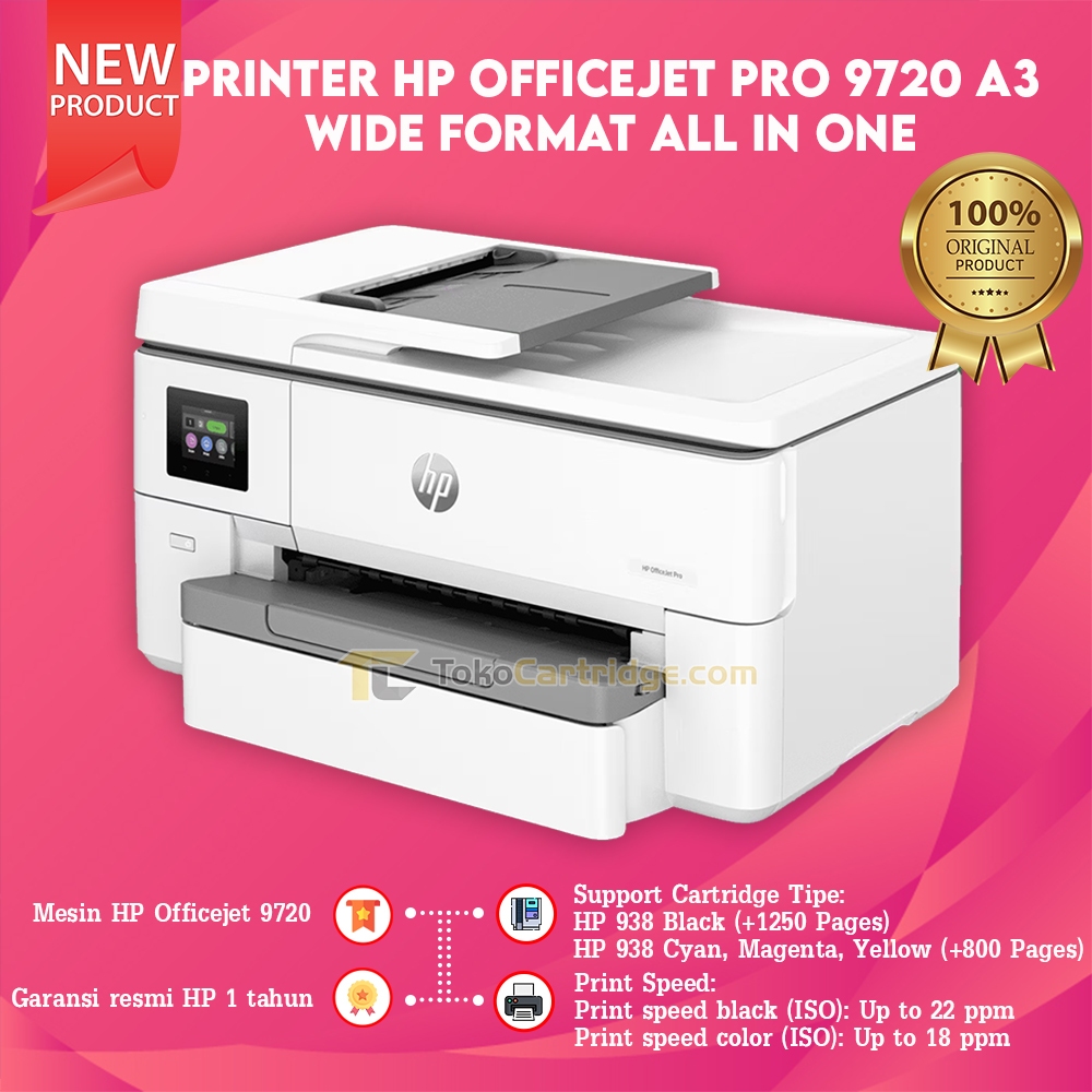 Jual Printer HP Officejet 9730 Print Scan Copy All-In-One ADF Fax ...