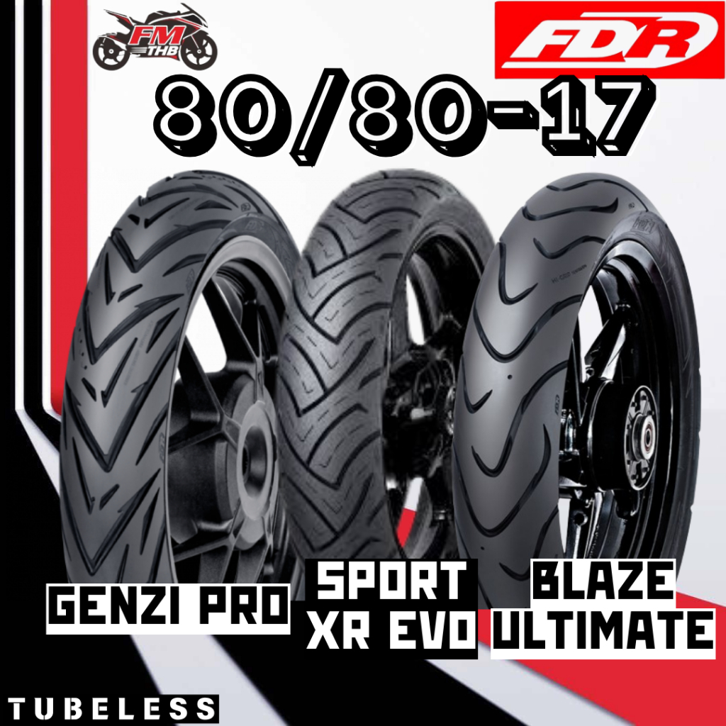 Jual Ban FDR 80/80-17 Tubeless - Ban Motor Ring 17 Tubles (Pilih Tipe ...