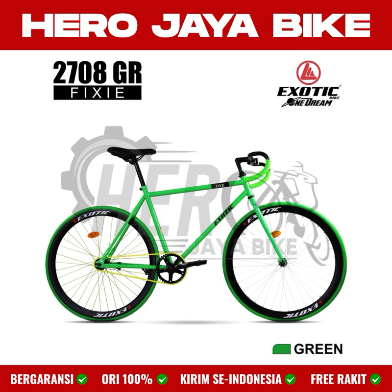 Jual Sepeda FIXIE EXOTIC 2708 GR 700 C Rem Torpedo Steel Desain Terbaru ...