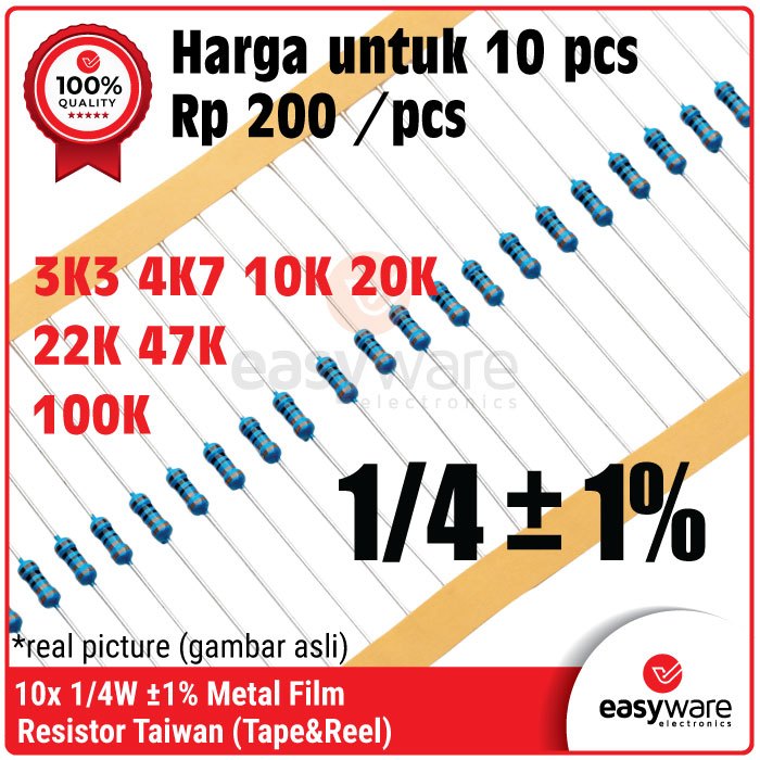 Chanzon 100 stuks 1/2W (0,5W) 4,7K ohm 4k7 Metal Film Vaste Weerstand 0,01 ±1% tolerantie 4,7K MF Doorgaand Gat Weerstanden Stroombegrenzing Rohs Gecertificeerd