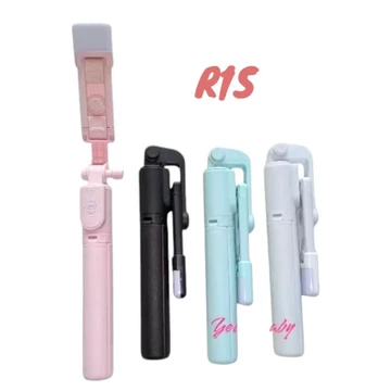 Tongsis Selfie R1s Tripod Lampu Led Bluetooth