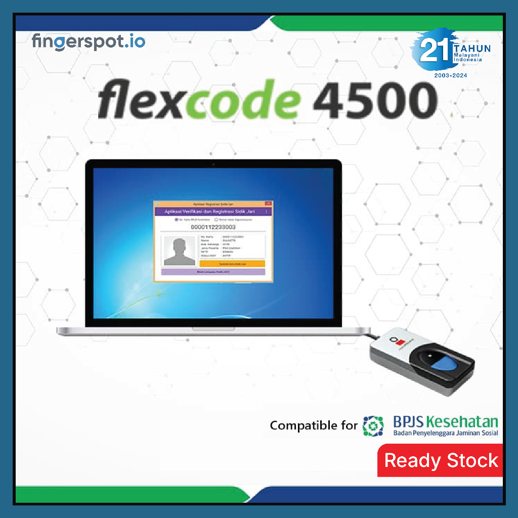 Jual Fingerspot FlexCode 4500 dengan sensor U.are.U 4500 SDK Support ...