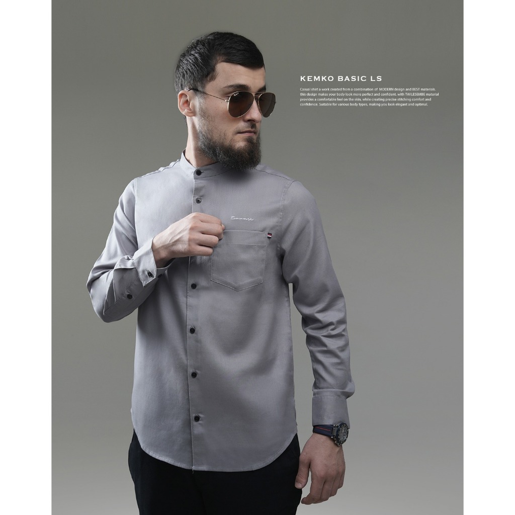 Jual Samase Kemko Basic Lengan Panjang U074 Cotton Twill Esembe ...