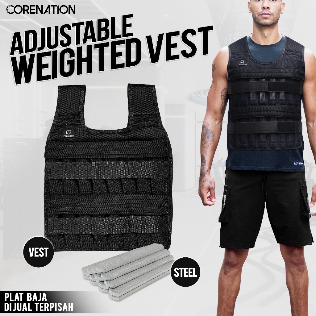 Jual CoreNation Adjustable Weighted Vest - Wrist & Ankle Weight - Rompi ...
