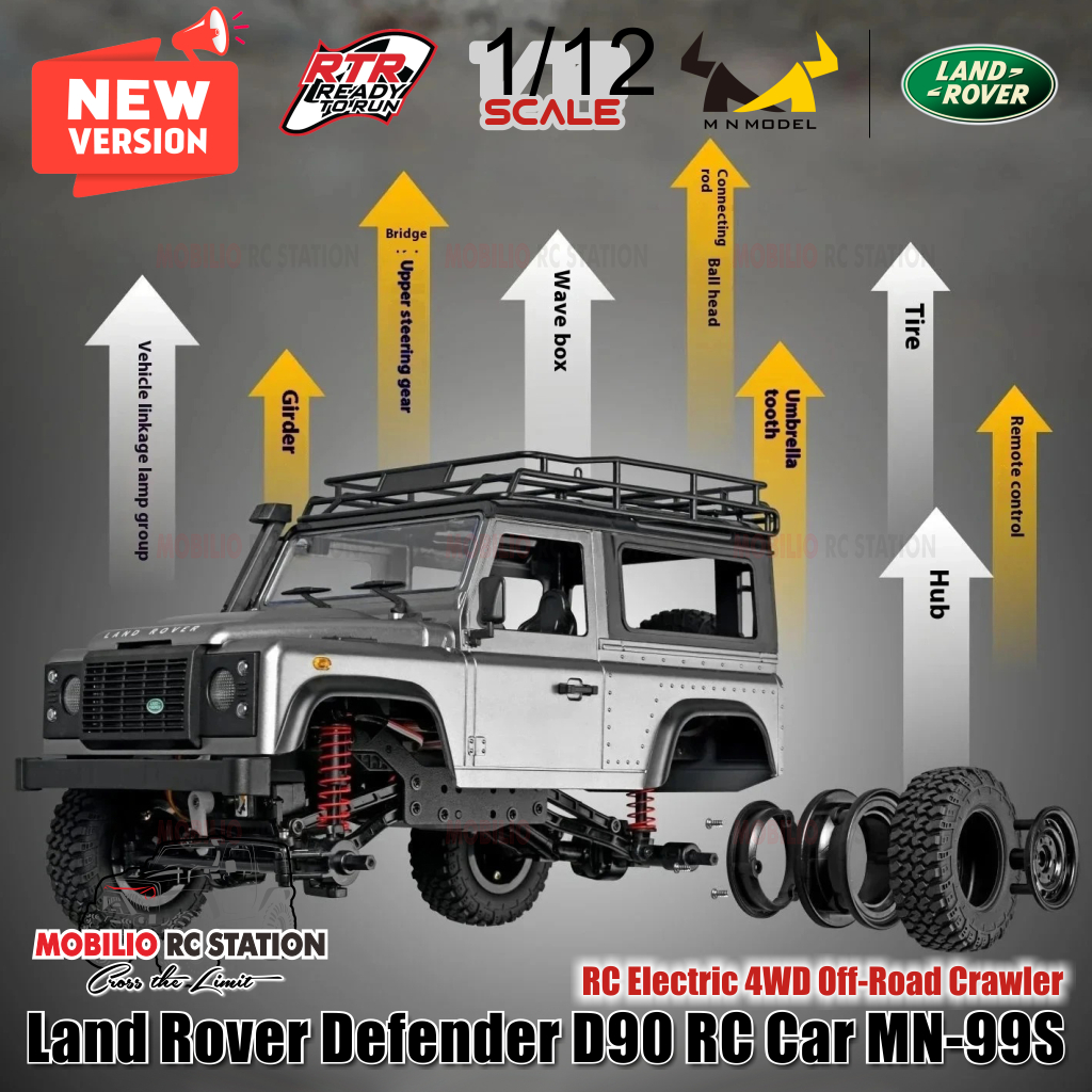 Jual RC MN99S 1/12 Rock Crawler Model D90 Offroad 4WD Full Propo RTR ...