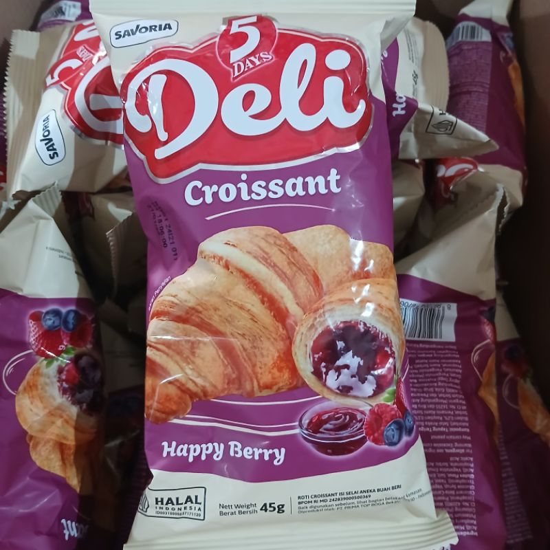 Jual 5 DAYS DELI Roti Croissant 1 Dus isi 20 Cokelat | Shopee Indonesia